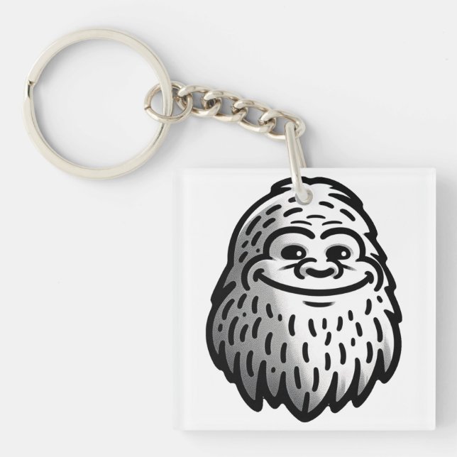 Llavero Pie gigante sonriente - Vista Sasquatch (Frente)