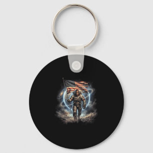 Llavero Pie grande bigfoot sasquatch bandera americana pat