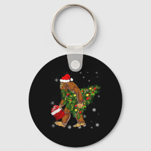 Llavero Pie grande con árbol de navidad Sasquatch Creyente
