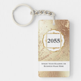 Llavero Piedra de geo blanco negro de mármol