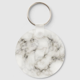 Llavero piedra marbleized blanco y negro