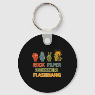 Llavero Piedra papel tijera flashbang divertido meme de ju