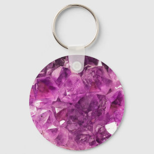 Llavero Piedra preciosa Amethyst curativa