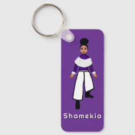 Llavero Piel de Faux de Majorette/ Bailarina/ Púrpura #2