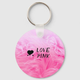 Llavero Piel de Faux del último Hot Pink Fuzzy