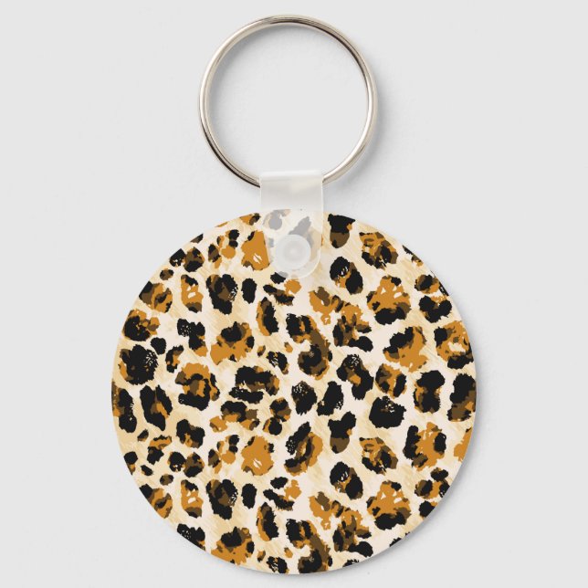 Llavero Piel de leopardo acuático, gradiente de tintes. (Anverso)