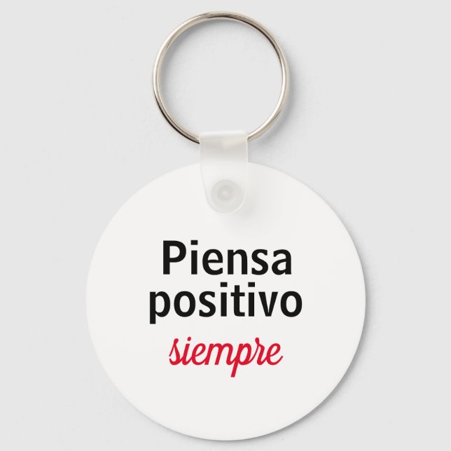 Llavero piensa positivo siempre (Anverso)