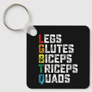 Llavero Piernas LGBTQ Glutes Biceps Triceps Quads Gimnasio