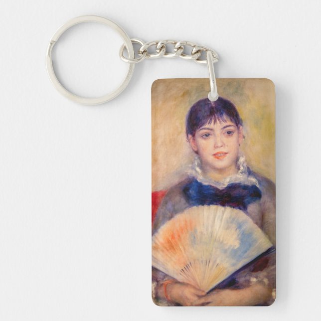 Llavero Pierre-Auguste Renoir - Chica con ventilador (Frente)
