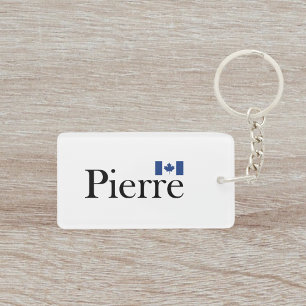 Llavero Pierre Poilievre con bandera oficial de Canadá