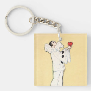 Llavero Pierrot con corazón rojo de Sophia Chiostri