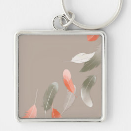 Llavero Pies flotantes grandes (2") Premium Square