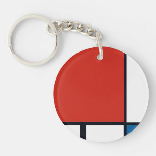 Llavero Piet Mondrian - Composición Geométrica Abstracta