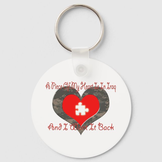 Llavero Pieza de corazón en la cadena de claves iraq (Anverso)
