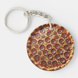 Llavero Pieza de pizza de estilo