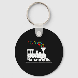 Llavero Pieza de rompecabezas de tren Autismo Conciencia N