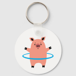 Llavero Pig Hula Hoop