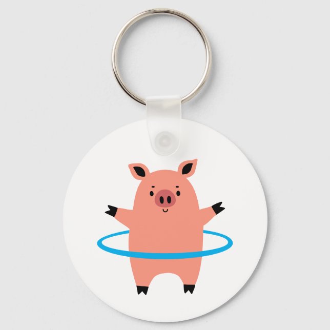 Llavero Pig Hula Hoop (Anverso)