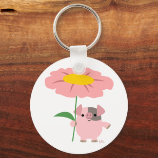Llavero Piglet Personalizado Cuto Con Keychain Gift (Rosa)