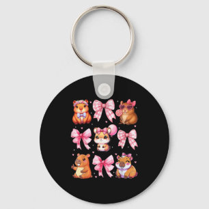 Llavero Pijama De Capibara Con Lazo Coqueto Lindo Ropa De 