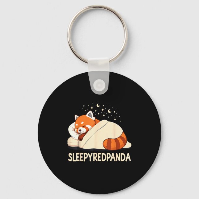 Llavero Pijama de dormir Panda Rojo (Anverso)