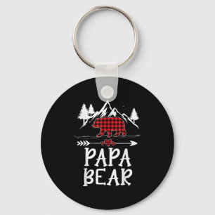 Llavero Pijama de Papá Oso Navidad Cuadro Rojo Búfalo Coin