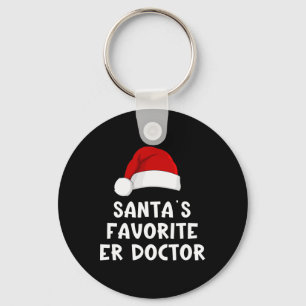 Llavero Pijama divertido de Navidad del médico de urgencia