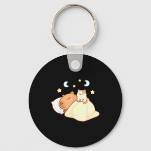 Llavero Pijama Dormilona Capybara Kawaii Gato Sleepybara M