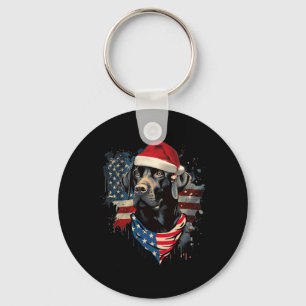 Llavero Pijama vintage de Navidad de Labrador Black Lab co