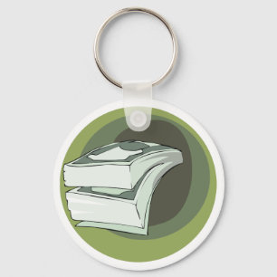 Llavero Pila de Dinero Efectivo Billetes Verdes