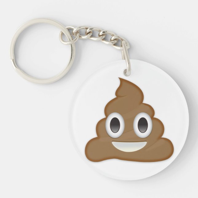 Llavero Pila de emoji de Poo (Frente)
