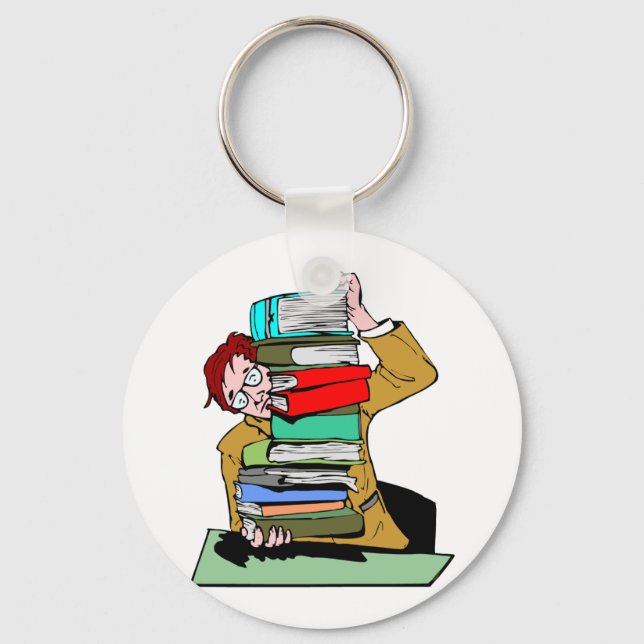 Llavero Pila De Libros Escolares (Anverso)