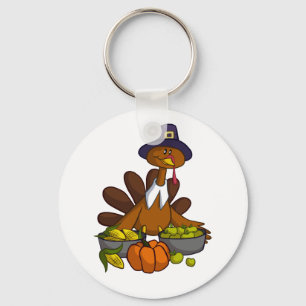 Llavero Pilgrim Turkey and Thanksgiving Food Keychain