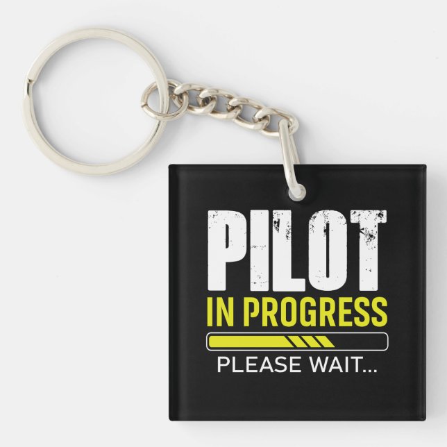 Llavero Pilot in Progress… Please Wait | Pilot Gift Idea (Frente)