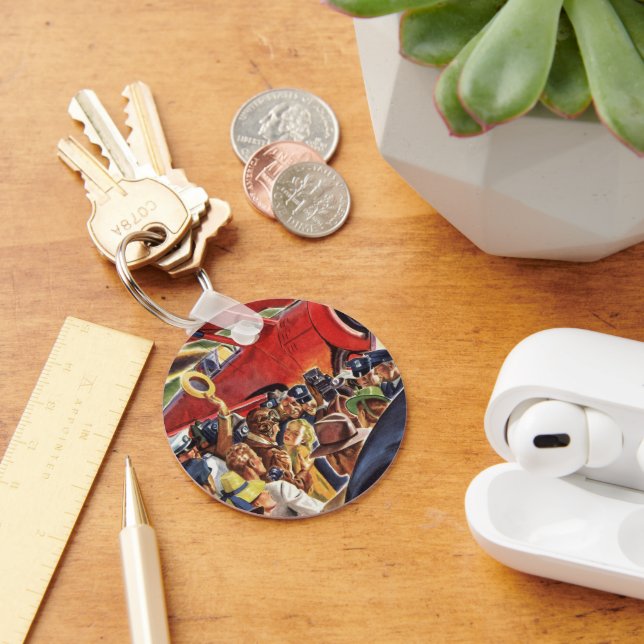 Llavero Piloto de avión de propulsión única con Paparazzi (Escritorio )