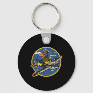 Llavero Piloto De Combatientes De Parches Vintage Ww2 En P