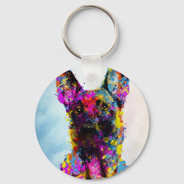 Llavero Pimito malinois - pastor belga - Mechelaar (Anverso)