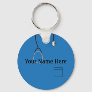 Llavero Pin con unforme azul de enfermero