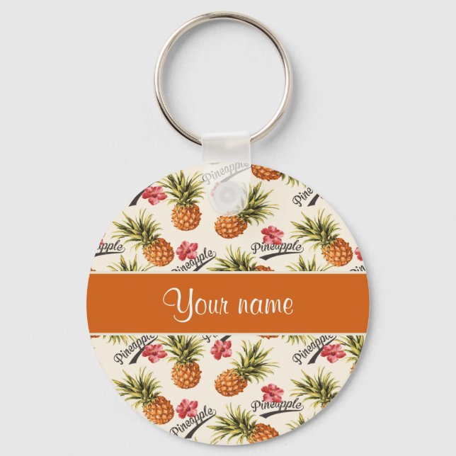 Llavero Piña e Hibiscus (Anverso)