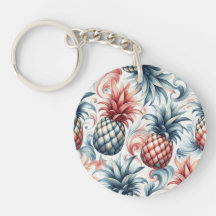 Piñas rojas, blancas y azules