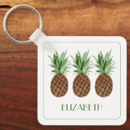 Llavero Piñas tropicales de adormidera personalizada