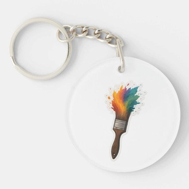 Llavero Pincel de brillo de color (Frente)