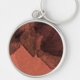 Llavero Pincel de pintura abstracta amarillo rojo arte dig