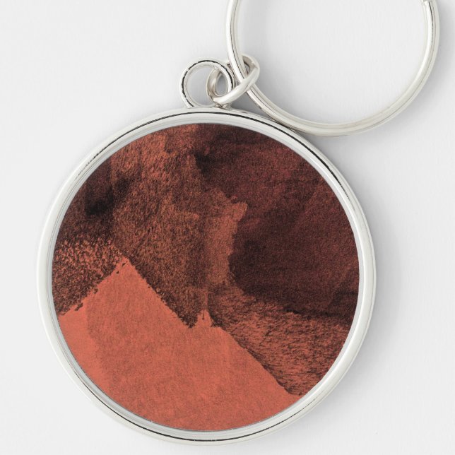 Llavero Pincel de pintura abstracta amarillo rojo arte dig (Frente)