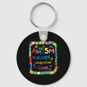 Llavero Pincelada Conciencia del Autismo Acepta Entiende A