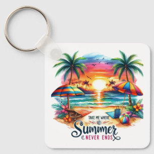 Llavero Pincelada de playa al atardecer Summer Vibes-34626