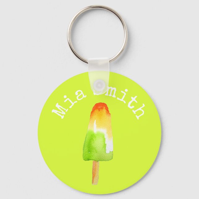 Llavero Pine Lime popsicle pop art linda comida (Anverso)