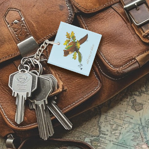 Llavero Pine Marten Autumn Leaves