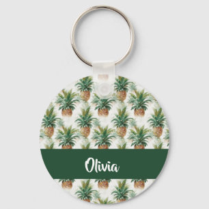 Llavero Pineapple pattern on white