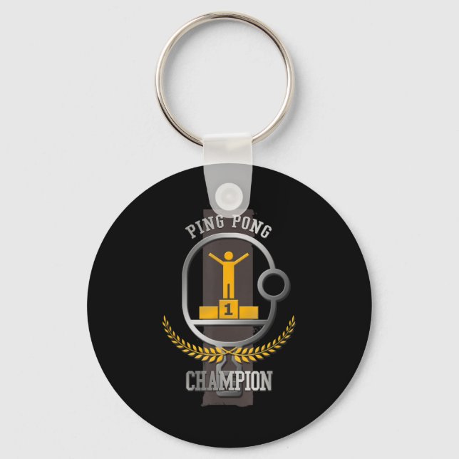 Llavero Ping Pong Champion Fun Table Jugador de tenis (Anverso)